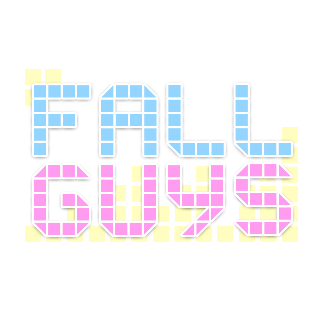 ブロック風のFallGuysロゴ